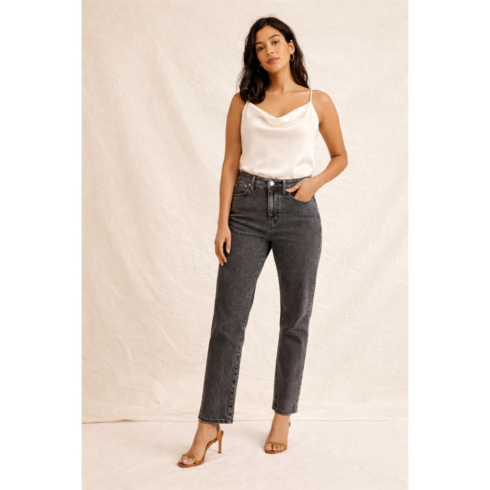 Madewell Jeans Women Sz 26 (27x27) Gray Curvy Perfect Vintage‎ Ankle